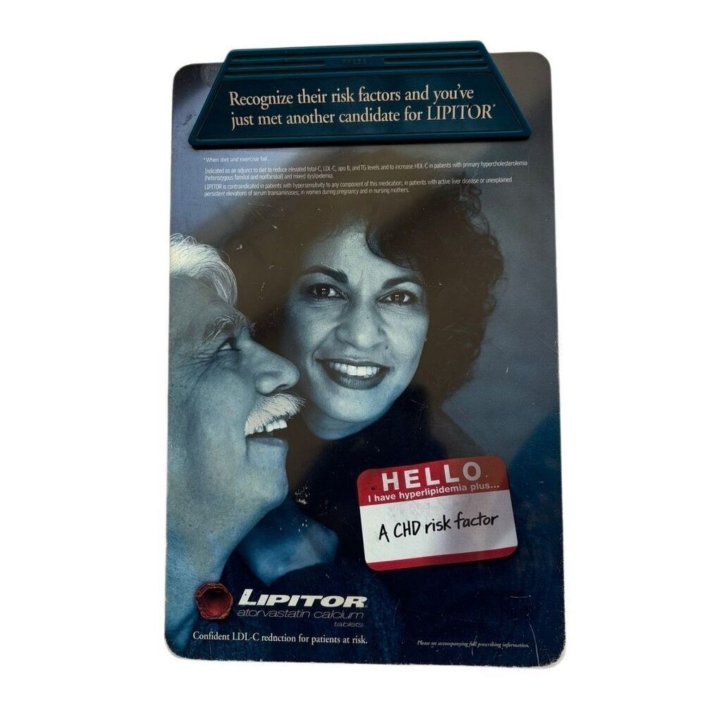 Lipitor Pharmaceutical Advertising Clipboard